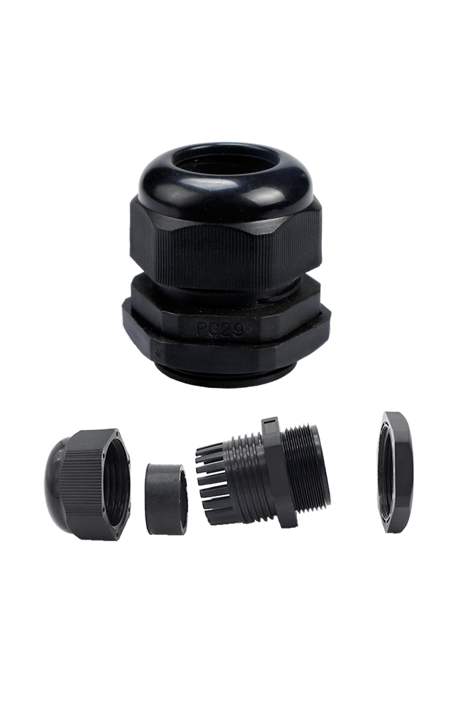 Metric Nylon Cable Gland Waterproof Connector Plastic Wire Glands Joints Black for 16-21mm Dia Wires